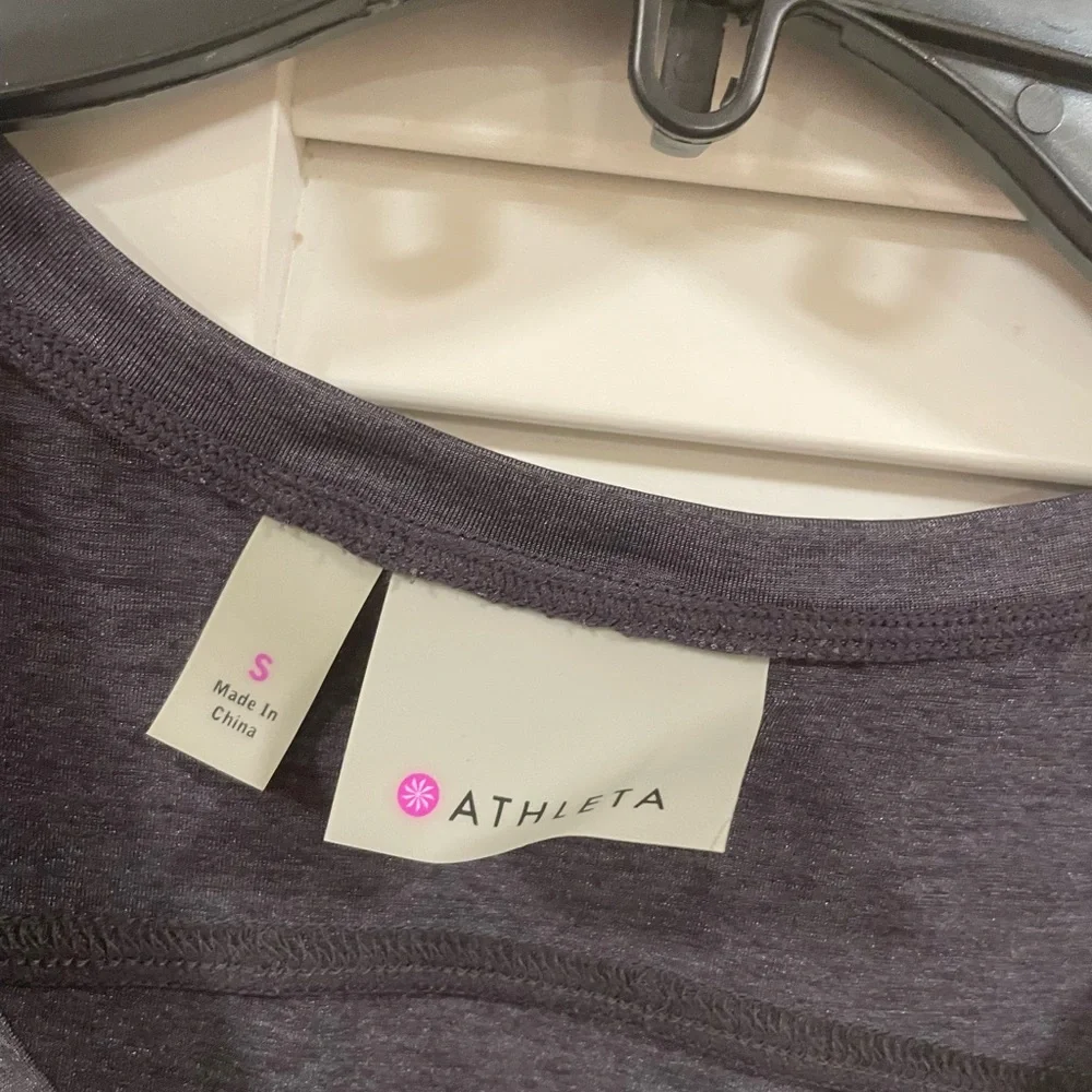 Athleta Charcoal side Ruched Dress S Y2K